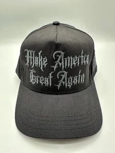 Neu authentisch Trump Cali-Fame Elon Moschus dunkel Gothic MAGA schwarz Hut - Bild 1 von 6