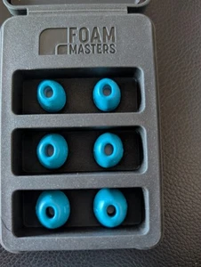 Foam Masters Ultra-Premium Memory Nauszniki Różne S/M/L, Niebieskie Nowe - Zdjęcie 1 z 4