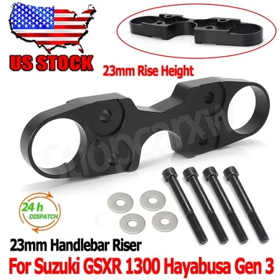 Elevador de manillar de aluminio de 23 mm para Suzuki GSXR 1300 Hayabusa Gen 3 2021-2024 EE. UU. Foto 1 de 4