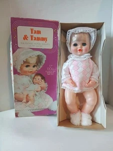 Musical Tam & Tammy Rocking Motion Lullaby Melody Puppe 17 Zoll Vintage keine kleine Puppe - Bild 1 von 13