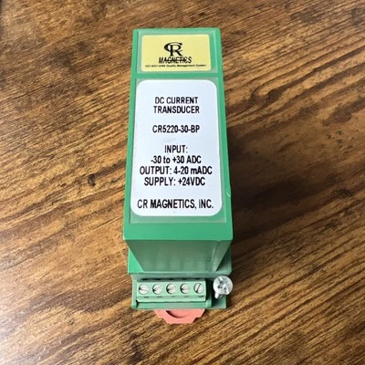 CR MAGNETICS CR5220-30-BP-CL DC Current Transducer: Sensor +/-30A 4-20ma output - Image 1 of 4