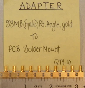 (10) SSMB(M)Rt Angle Gold to PCB Solder Mount Adapters - Picture 1 of 1