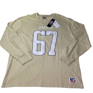 NFL New Orleans Saints Gold Core Team 97 Staple Long Sleeve Shirt Size XL NWT - Picture 1 of 3