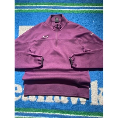 Oakley Pullover Jacket Half Zip Long Sleeve Athletic Purple Mens Small - Image 1 of 4