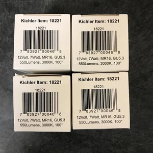 4 Pack Kichler CS LED Lamp 550LM 100Deg 30K, White - 18221 - Picture 1 of 4