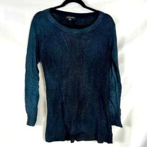 Suéter túnica ligero moteado azul marino capucha cuello barco Trouve 1 XS - Imagen 1 de 7