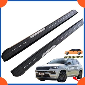 Fits for Jeep Compass 2023 2024 Fixed Running Boards Side Steps Pedals Nerf Bar - Foto 1 di 7