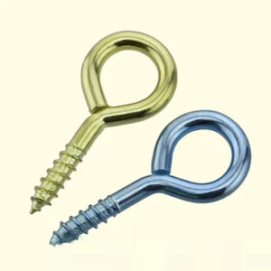 0# 1#-14# Self Tapping wood Eye screw Eye bolt Iron Light Hook - Picture 1 of 6