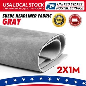Headliner Fabric Backed Suede Match Car Roof Liner Sag Upholstery 80"x60" Gray - Picture 1 of 11