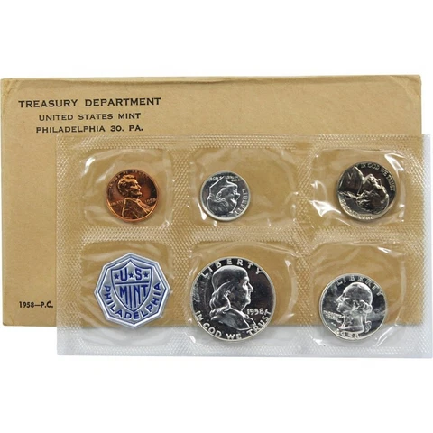 1958-P Proof Set United States US Mint Original Government Packaging Cover