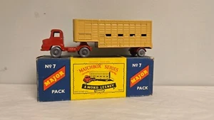Matchbox LESNEY MAJOR PACK No. M-7 CATTLE TRUCK & ORIGINAL BOX - Picture 1 of 11