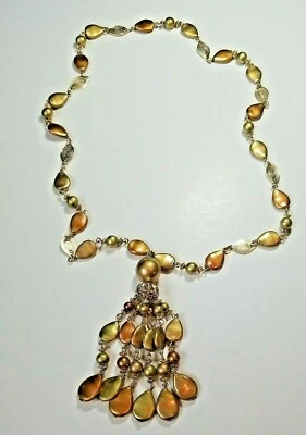 COLLAR BORLA ORO/COBRE ORO PERLAS PUNTO MONEDA IMITACIÓN ALTO BRILLO VINTAGE Foto 1 de 4