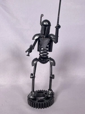 Estatua de escultura de chatarra de 8" de BOBA FETT Star Wars Foto 1 de 4