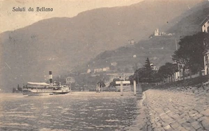 9113) SALUTI DA BELLANO ARRIVO DEL VAPORETTO PLINIO VIAGGIATA NEL 1910 LECCO - Imagen 1 de 2