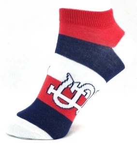 St. Louis Cardinals Ladies Pro Stripe Ankle Socks Red Navy White Logo Foot - Picture 1 of 3