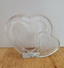 Mikasa Clear Double Heart Crystal Picture Frame