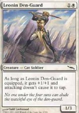 LEONIN DEN-GUARD X4 4 4X Mirrodin MTG Magic the Gathering Cards DJMagic