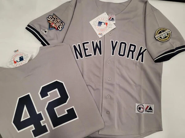 Majestic 2009 World Series New York Yankees MATSUI RIVERA JETER сшитый свитер серый - Изображение 1 из 1