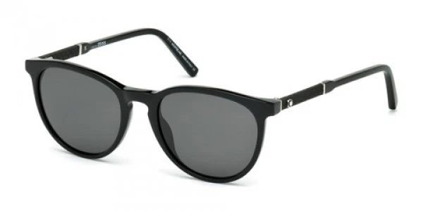 Óculos de sol Mont Blanc MB 588S 01A preto brilhante/fumaça 52 mm NOVO SEM ESTOJO novo com etiquetas - Imagem 1 de 1