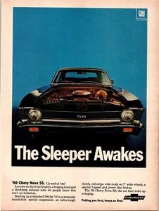 1969 Chevrolet Nova SS 396 Print Ad "The Sleeper Awakes" - Picture 1 of 1