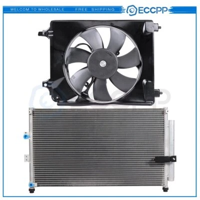 Electric AC Condenser Cooling Fan Kit For 2006 2007 2008 2009-2011 Honda Civic Foto 1 de 4