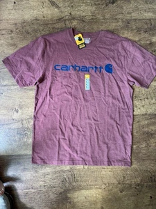 Carhartt Men’s Loose Fit Heavyweight Graphic T-Shirt NWT Medium Red Logo - Picture 1 of 4