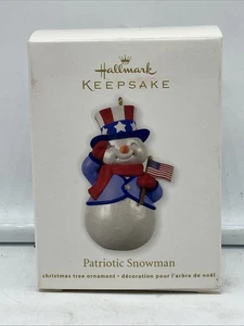 2012 Hallmark Keepsake Patriotic Snowman Christmas Ornament - FREE SHIPPING - Picture 1 of 4