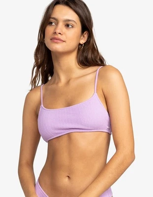 Top de bikini Roxy Bralette mezcla de pétalos de nailon, ajustable, XL Foto 1 de 2