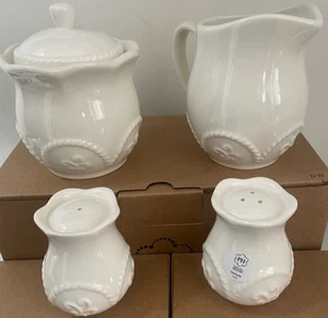 Princess House Marbella, sugar bowl/creamer 1710 salt and pepper 1718 NIB - Picture 1 of 2