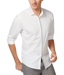 I.N.C Mens Shine Button Up Shirt, White, Small - Picture 1 of 1