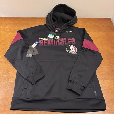 Florida State Seminoles Hoodie Mens Extra Large Black Dri Fit Nike - Image 1 of 4