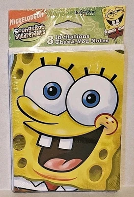 SpongeBob Invitations, Envelopes & Thank You Postcards - 8 Of Each  - Image 1 of 4