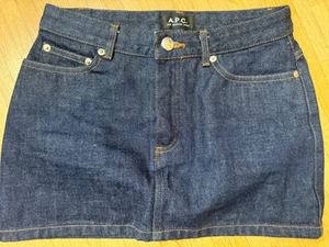 A.P.C. Selvedge Mini Rock Minirock Jeansrock Rue Madame Paris Denim Size 34 W 27 - Picture 1 of 5