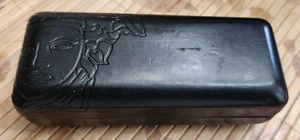 VERSACE MEDUSA SCHWARZ LEDER SONNENBRILLE BRILLENETUI - Bild 1 von 2
