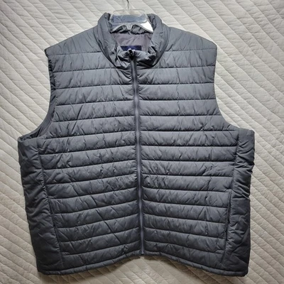 Land's End Men's Puffer Vest 3XL Gray Polyester - Image 1 of 4