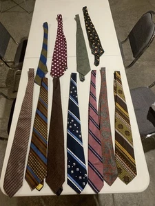 Lot Of 11 Vintage Ties Robert Talbott Frederic’s Zegna Beau Brammell Metcalf - Picture 1 of 10