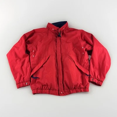 Vintage Field Stream Jacket Mens M Red Zip Up Vantage Cloth Lined Coat 90s READ - Image 1 of 4