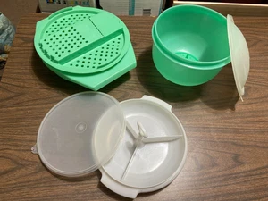 tupperware Käsereibe, crisp-it Salathalter, Suzette geteilt Serviertablett - Bild 1 von 15