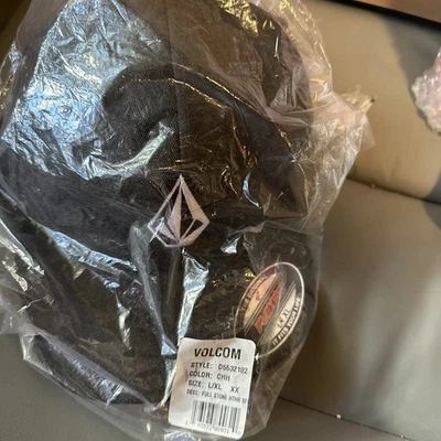 Volcom Flexfit Dri-fit Full Stone Dark Heather 3D Logo Hat Cap New! L/XL - Image 1 of 2