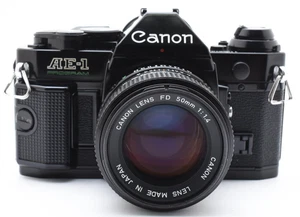 Lesen!! [Exzellent+5] Canon AE-1 Program analoge Schwarzkamera Neu FD 50mm f1.4 Japan - Bild 1 von 12