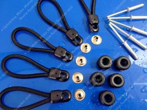 Bungee Loops Fitting Kit 100mm 5 pk - 4WD Bunji Tonneau Ute Marine Repair Loop - Picture 1 of 2