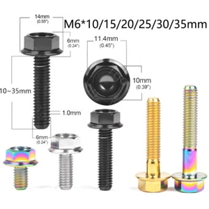 Titanium Flange Head Socket Head Cap Screws Electric motorbike screws M6*10~35mm - Picture 1 of 9