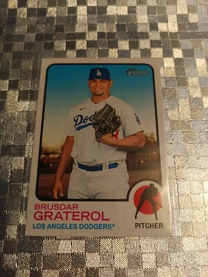2022 Topps Heritage Base Short Print SP #480 Brusdar Graterol - Dodgers - Image 1 of 2