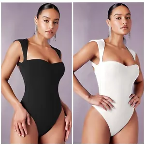 Body da serbatoio solido Sweetheart collo aderente - Foto 1 di 16