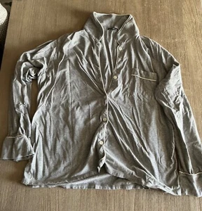 J. Crew Mercantile Factory Pajamas PJs Heather Grey Ivory Womens 2X - Picture 1 of 3