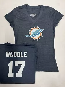 CAMISETA JERSEY JAYLEN WADDLE MIAMI DELFINES MUJER CUELLO EN V NUEVA GRIS - Imagen 1 de 1