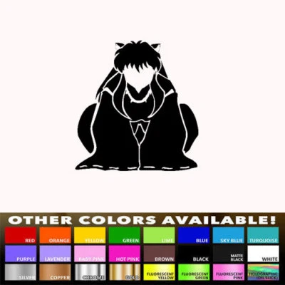 Inuyasha Sitting Vinyl Decal Sticker for 13 15" Macbook Laptop Car Window Wall - Image 1 of 4