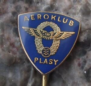 Vintage Plasy Aerodrome Lotnisko Flying Club Aeroklub Członkowie Skrzydła Przypinka Odznaka