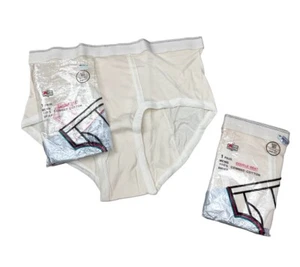 Kmart Vintage Mens Briefs Sz 90cm Beige 2 Pairs Y Front 70s 80s Cotton NOS - Bild 1 von 8