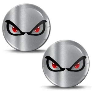 2 x 3D Silikon Auto Aufkleber 30mm Motorrad Fahrrad Helm Laptop - Bild 1 von 5